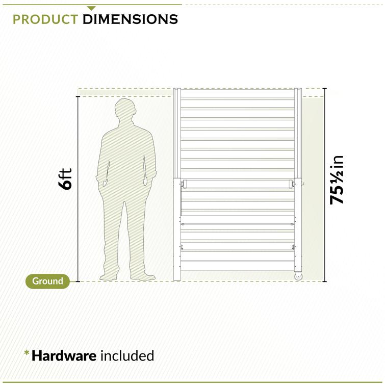 WoodTek Vinyl Poolside Organizer with Privacy Screen (Charcoal)